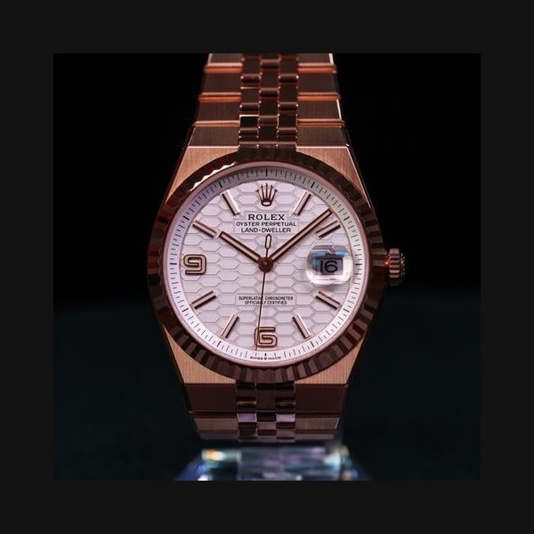Rolex Rolex Land-Dweller40 White USA Ready To Ship NEW 2025 Rose Gold White Complete Set