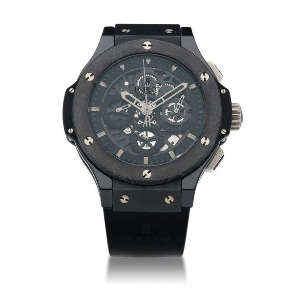 Hublot BIG BANG, REF 310.CM.1110.RX LIMITED EDITION TITANIUM AND CERAMIC SEMI-SKELETONIZED CHRONOGRAPH WRISTWATCH CIRCA 2010 · 310.CM.1110.RX