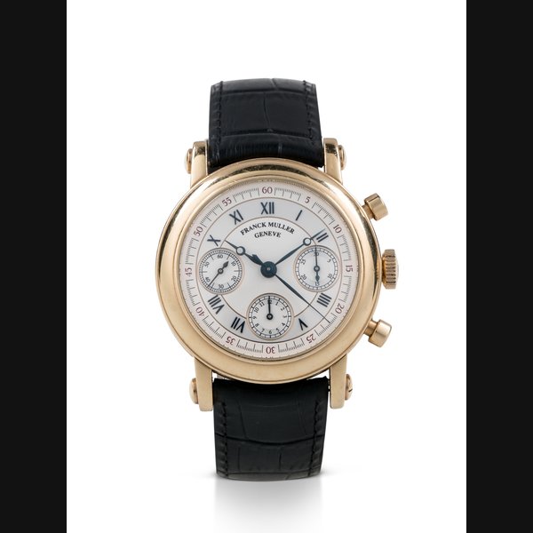 Franck Muller Ref. 7000 CC  Yellow gold chronograph wristwatch  Circa 2000
