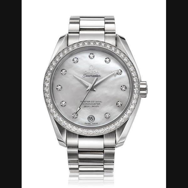 OMEGA, SEAMASTER AQUA TERRA 150M WITH DIAMOND BEZEL AND INDICES