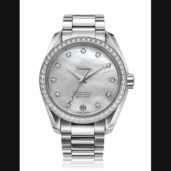 OMEGA, SEAMASTER AQUA TERRA 150M WITH DIAMOND BEZEL AND INDICES
