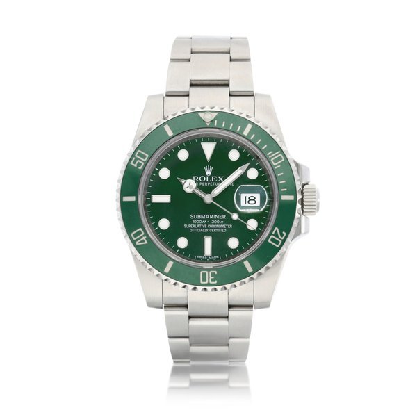 Rolex Submariner "Hulk", Reference 116610 | A stainless steel wristwatch with date and bracelet, Circa 2015 | 勞力士 Submariner "Hulk" 型號116610 | 精鋼鏈帶腕錶，備日期顯示，約2015年製 · 116610