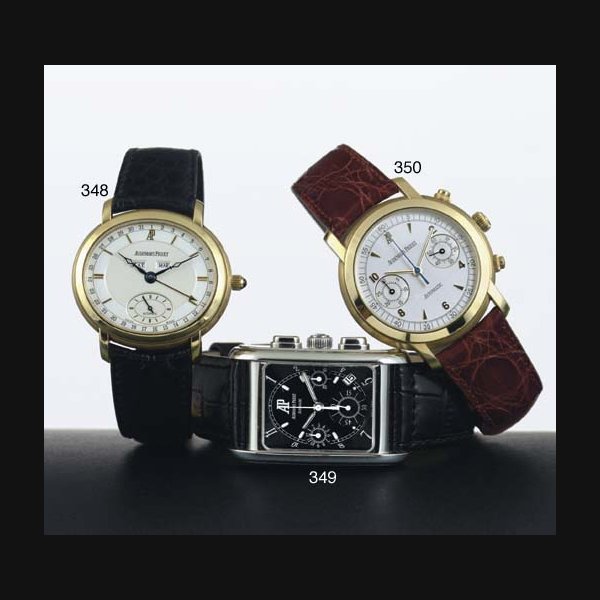 AUDEMARS PIGUET. AN 18K GOLD AUTOMATIC CHRONOGRAPH WRISTWATCH SIGNED AUDEMARS PIGUET, "JULES AUDEMARS", CASE NO. E16447, CIRCA 2000