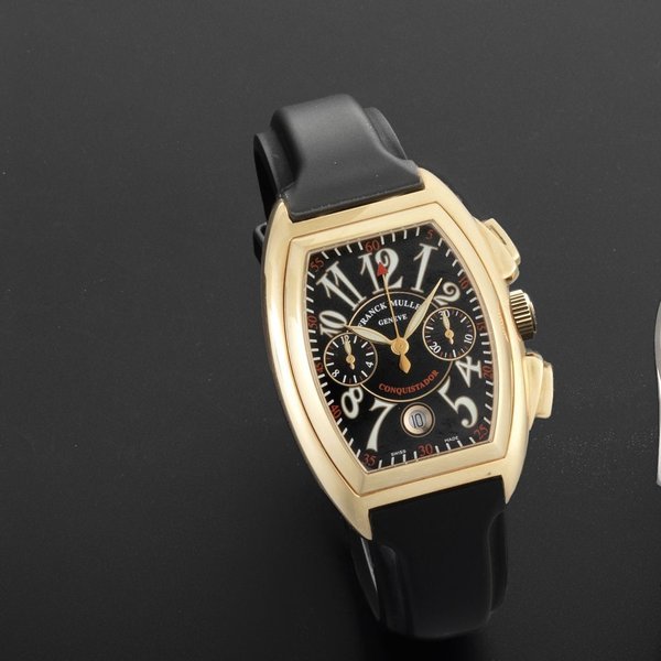 Franck Muller Franck Muller. A limited edition 18ct rose gold automatic calendar chronograph wristwatch Conquistador, Ref:8001 CC, Case No.99, Circa 2000 · 8001