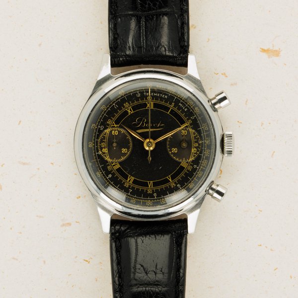 Bovet Bovet Gilt Dial Chronograph Valjoux 22 Oversized Spillman Case · NA