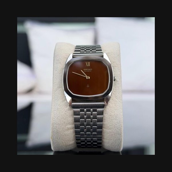 SeikoStone Dial 1980 Ultra Rare Sardonyx Dial Tungsten SHAC Case Ref. 6020-5260