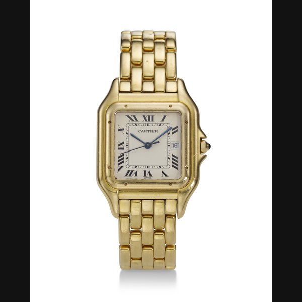 CARTIER, REF. 883968, PANTHÈRE, A FINE 18K YELLOW GOLD CUSHION-SHAPED QUARTZ WRISTWATCH WITH DATE