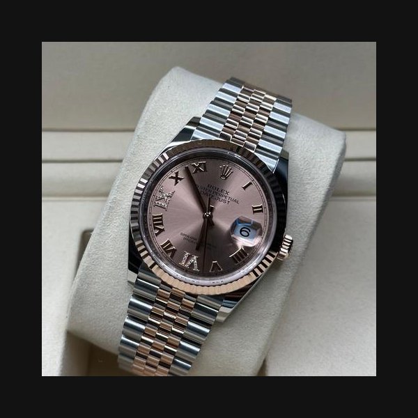 Rolex Datejust36 ROLEX 126231 DATEJUST 36 PINK ROMAN DIAMOND 6 & 9 ON JUBILEE