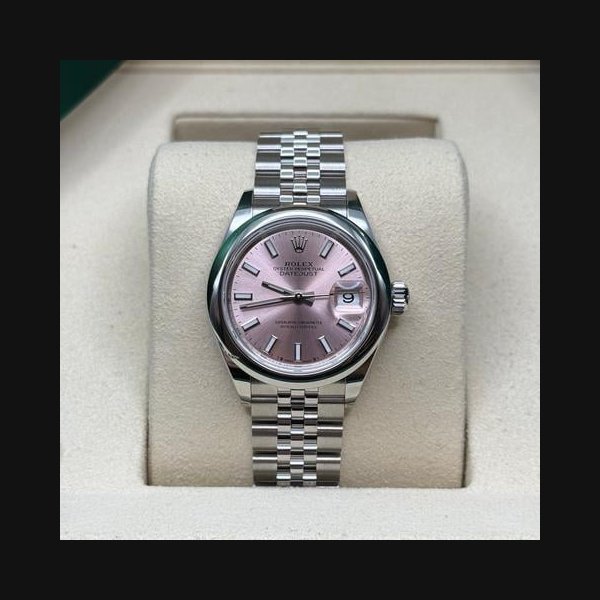 Rolex Rolex Lady-DatejustNEW 2025 Pink Index Dial Jubilee Bracelet Smooth Bezel Stainless Steel