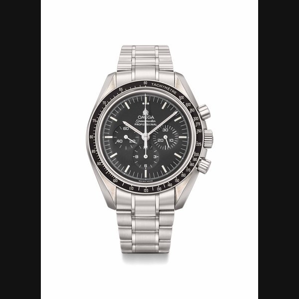 Omega Omega. A stainless steel chronograph wristwatch with bracelet Signed Omega, Speedmaster, Professional, ref. 3570.50.00, case no. 77’011’557, Manufactured in 2000