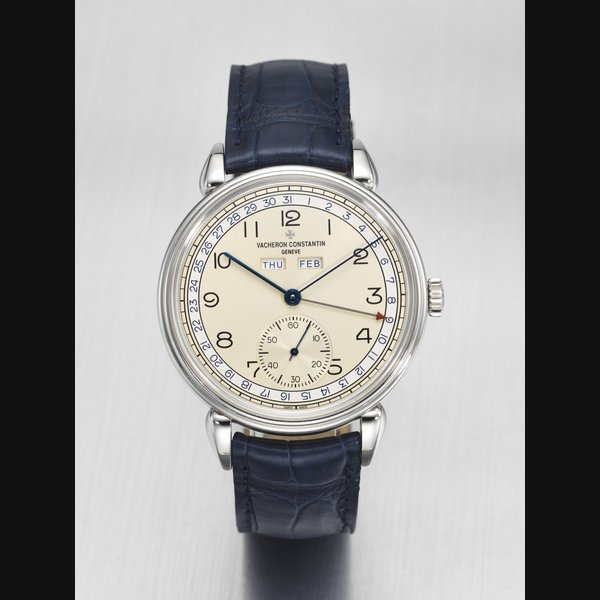 Vacheron Constantin VACHERON CONSTANTIN. AN ELEGANT STAINLESS STEEL TRIPLE CALENDAR WRISTWATCH WITH POINTER DATE SIGNED VACHERON CONSTANTIN, HISTORIQUES TRIPLE CALENDRIER 1942 MODEL, REF. 3110V/000A-B426, CIRCA 2023