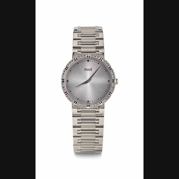 Piaget. An 18k White Gold and Diamond-Set Bracelet Wristwatch SIGNED PIAGET, NO. 84024 N K 81, NO. 659012, CIRCA 1980