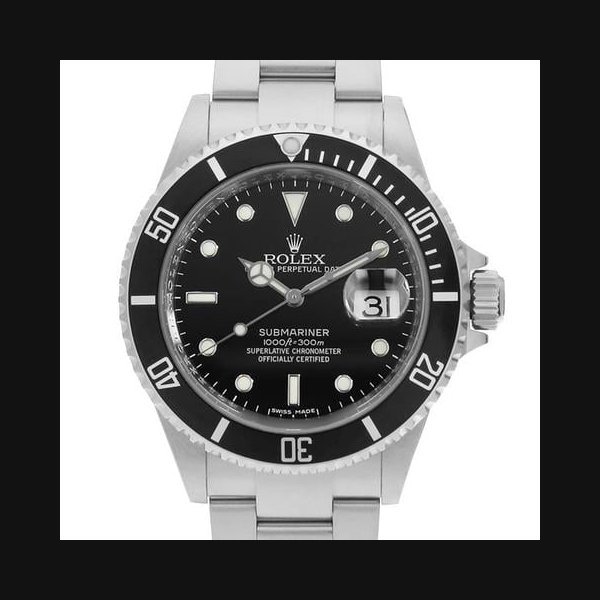 rolex Rolex Submariner Date16610 black MNumber USED mens