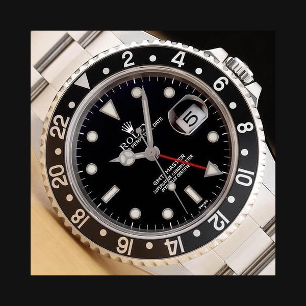 Rolex GMT-Master16700 40mm Date Black Stainless Steel Oyster Watch W Paper