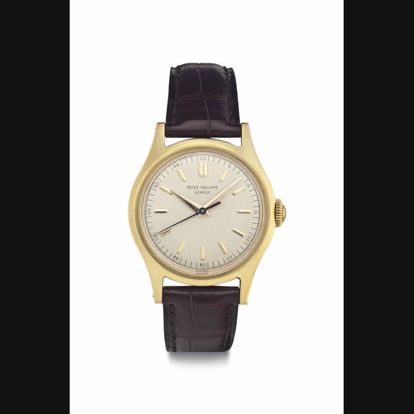 Patek Philippe. A Historically Important 18k Gold Wristwatch with Center Seconds SIGNED PATEK PHILIPPE, GENÈVE, REF. 565, MOVEMENT NO. 700'710, CASE NO. 663'106, MANUFACTURED IN 1951