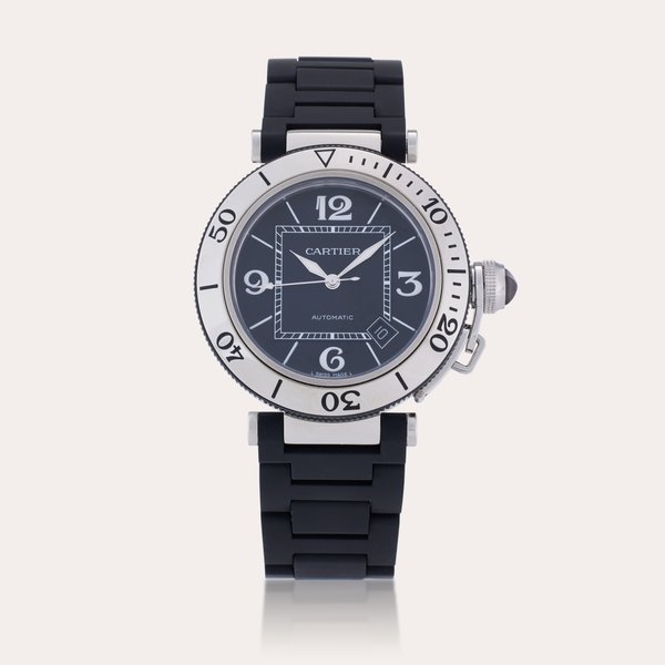 Cartier Reference 2790  Pasha Seatimer | A stainless steel automatic wristwatch with date and bracelet, Circa 2006