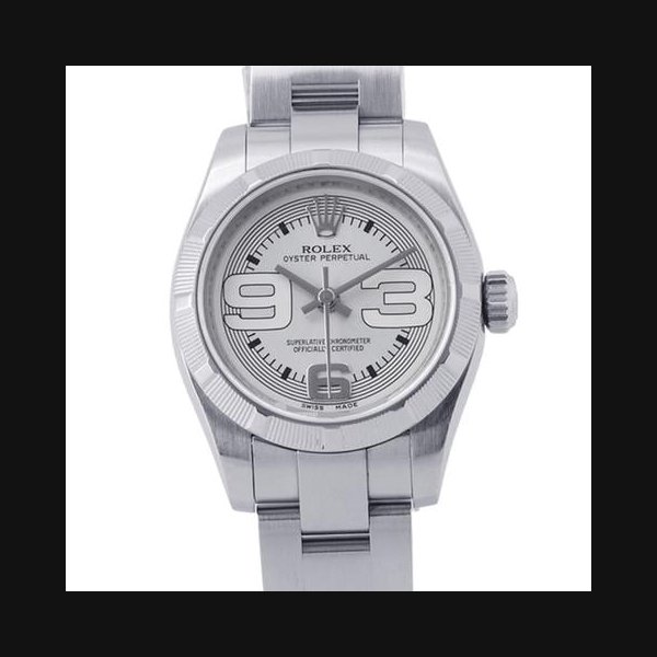 Rolex Oyster Perpetual26mm Stainless Steel Silver/Big Arabic (MAXI39) dial Ref. 176210