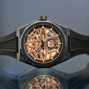Zenith Defy Skyline Skeleton Black Ceramic & Gold